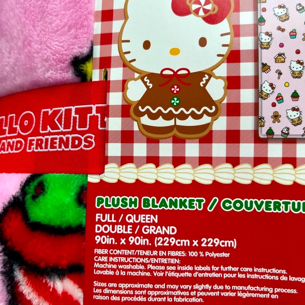 🎀🤎Hello Kitty Pink Gingerbread Blanket - Picture 2 of 4
